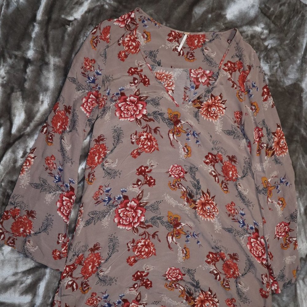 Free People Oversized Floral Tunic Dress